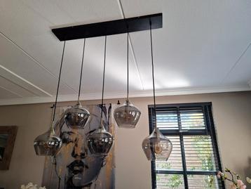 Mooie Hanglamp, 5 smoke kapjes, rolf, rakel, Light en living beschikbaar voor biedingen