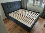 IDANÄS tweepersoons bed met opberger, donkergrijs, 180x200cm, Ophalen, Tweepersoons, Zo goed als nieuw, 180 cm