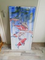 Mooi schilderij koikarpers van bikkelartist, Antiek en Kunst, Kunst | Schilderijen | Abstract, Ophalen