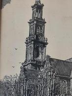 Oude prent Westerkerk Amsterdam, Antiek en Kunst, Ophalen