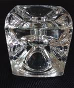 Grote kandelaar Ice Cube vintage Sklo UnionTsjechië, kubus, Antiek en Kunst, Antiek | Glas en Kristal, Ophalen of Verzenden