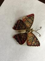 Vlinder broche, Ophalen of Verzenden, Gebruikt, Overige kleuren, Overige materialen