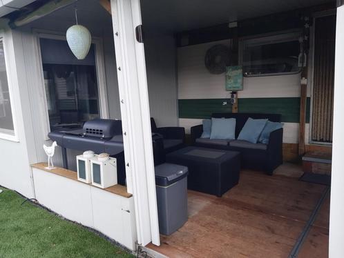 Stacaravan met aanbouw te koop Soerendonk Slot Cranendonk, Caravans en Kamperen, Stacaravans, tot en met 5, Ophalen