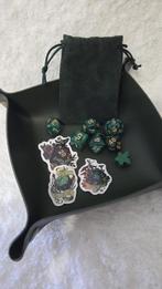 Donkergroene Dice Set met Natuurlijke Look Dungeons & Dragon, Ophalen of Verzenden, Nieuw