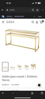 EICHHOLTZ vitrine sidetable Harvey, Ophalen, 150 tot 200 cm, Glas, Zo goed als nieuw