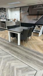 Eettafel met stoelen, Ophalen of Verzenden, Zo goed als nieuw, 75 m² of meer, Laminaat