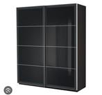 Ikea PAX Schuifdeuren Donkerglas 200x236cm, Ophalen, 200 cm of meer, 150 tot 200 cm, Met deur(en)