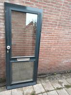 Hardhouten voordeur 87.5x210.5 met thermopane glas, 80 tot 100 cm, Ophalen of Verzenden, 200 tot 215 cm, Glas