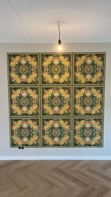 Versace Home Luxe Behang Palmbladeren Groen Goud beschikbaar voor biedingen