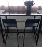VidaXL tuin bartafel zwart 130x60x110, Huis en Inrichting, Tafels | Statafels, Ophalen, Gebruikt