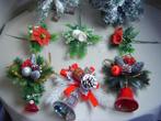 Vintage kunststof kerstversiering kerstcorsages, Ophalen of Verzenden, Gebruikt
