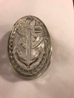 Glazen puddingvorm. Ovaal. Geperst glas. Heel stevig., Antiek en Kunst, Antiek | Glas en Kristal, Ophalen of Verzenden