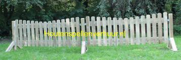 Houten drang/afzet hekken beschikbaar voor biedingen