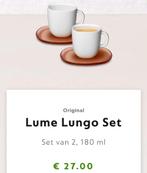 Nieuw 2x Nespresso Lume Lungo kop en schotel, Nieuw, Ophalen of Verzenden, Effen, Kop(pen) en/of Schotel(s)