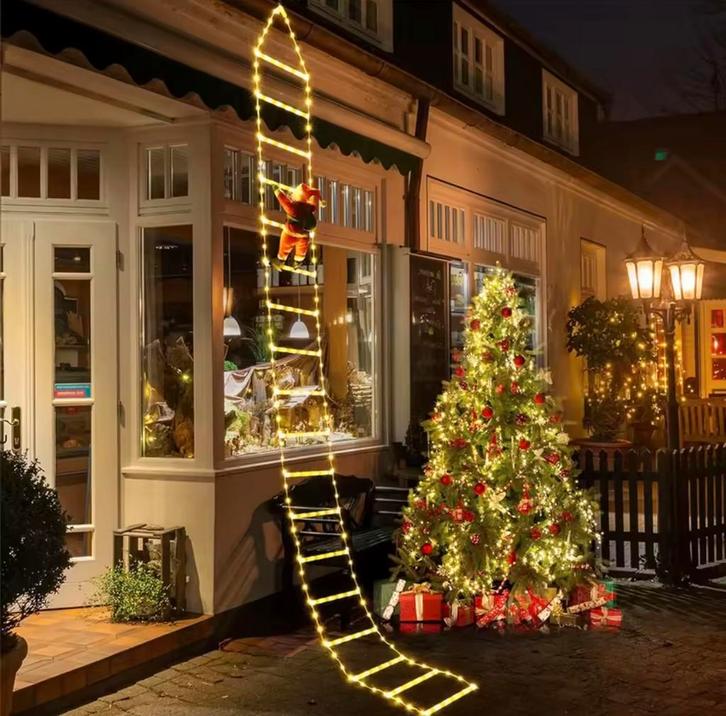 Kerst ladder verlichting – sfeervolle kerstdecoratie 3 Meter, Diversen, Kerst, Nieuw, Verzenden