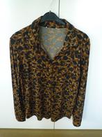 Dames blouse tijger dieren print zwart met bruin maat L/XL, Kleding | Dames, Blouses en Tunieken, Maat 42/44 (L), Ophalen of Verzenden