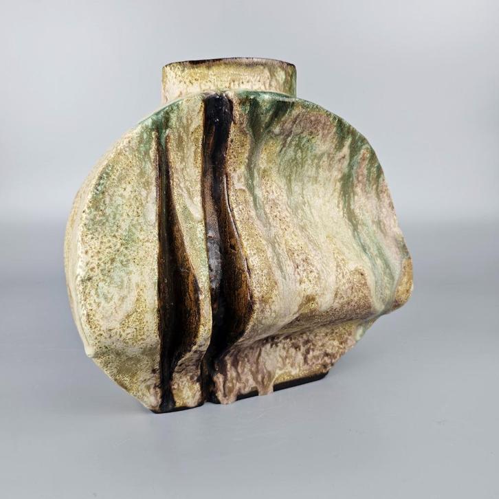 West-Duitse Fat Lava vaas. Helmut Schaffenacker V15, Antiek en Kunst, Antiek | Vazen, Ophalen of Verzenden