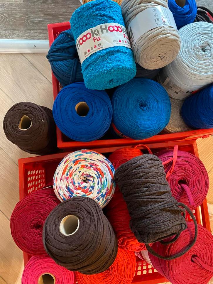 Groot Zpagetti Haak Pakket, Hobby en Vrije tijd, Breien en Haken, Zo goed als nieuw, Breien of Haken, Wol of Garen, Verzenden