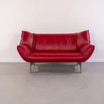 ACTIE!! 2x Leolux Tango 2-zits/192cm Bank Rood - Gepolijst, Huis en Inrichting, Banken | Bankstellen, Niet ingevuld, 150 tot 200 cm