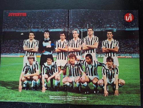 Oude poster Juventus jaren '80, Verzamelen, Sportartikelen en Voetbal, Zo goed als nieuw, Poster, Plaatje of Sticker, Buitenlandse clubs