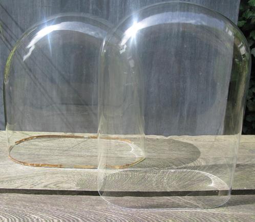 2X GLAZEN STOLP ANTIEK MONDGEBLAZEN, Huis en Inrichting, Woonaccessoires | Stolpen, Gebruikt, Ophalen of Verzenden