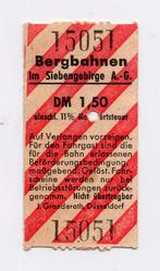Oud toegangskaartje Bergbahnen Siebengebirge tandradbaan D, Verzamelen, Spoorwegen en Tramwegen, Ophalen of Verzenden, Gebruikt