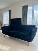 Sofacompany Sigrid Velour Lux Navy 3-Zitsbank, Ophalen, 75 tot 100 cm, 200 tot 250 cm