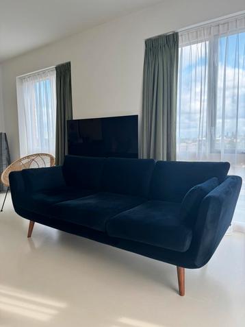 Sofacompany Sigrid Velour Lux Navy 3-Zitsbank beschikbaar voor biedingen