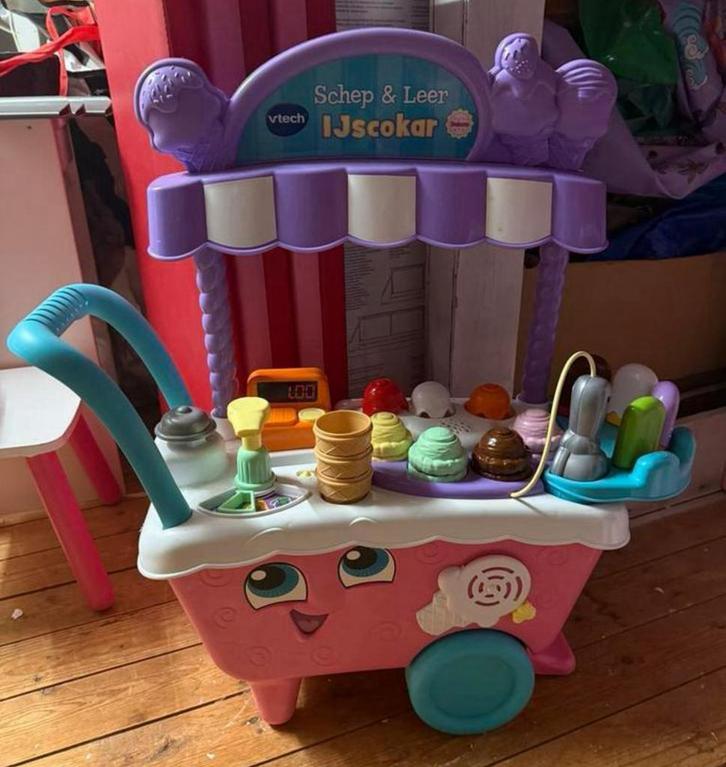 Vtech ijscokar deluxe roze, Kinderen en Baby's, Speelgoed | Vtech, Zo goed als nieuw, 2 tot 4 jaar, Ophalen
