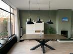 Moderne massief boomstam tafel met Matrix poot, Huis en Inrichting, Tafels | Eettafels, Ophalen, 100 tot 150 cm, 200 cm of meer