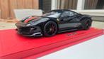 Ferrari 488 Pista New Black Daytona - BBR 1:18 7/12, Hobby en Vrije tijd, Modelauto's | 1:18, Ophalen of Verzenden, Zo goed als nieuw
