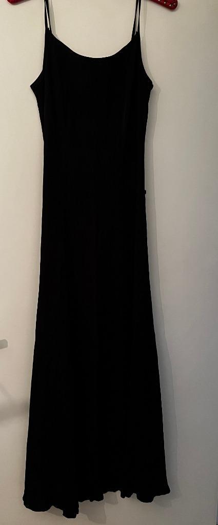 Zwarte lange jurk, S, zgan, zomerjurk, Kleding | Dames, Jurken, Zo goed als nieuw, Maat 36 (S), Zwart, Onder de knie, Ophalen of Verzenden