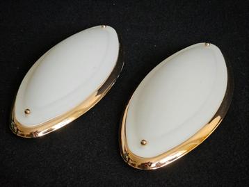 2 vintage Italiaanse brass "Tuschinski design" wandlampen beschikbaar voor biedingen