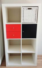 Kallax kast incl. opbergboxen en ladenblok, Huis en Inrichting, Ophalen, Gebruikt, Minder dan 150 cm, Minder dan 100 cm