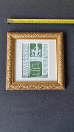 Te koop serie oliekrijt tekeningen, Huis en Inrichting, Ophalen of Verzenden, Hout, Minder dan 50 cm, Minder dan 50 cm