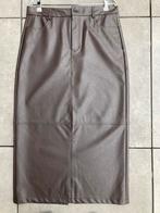 Z.G.A.N Rok Shoeby  maat L donkerbruin lederlook, Kleding | Dames, Rokken, Maat 38/40 (M), Bruin, Ophalen of Verzenden, Zo goed als nieuw