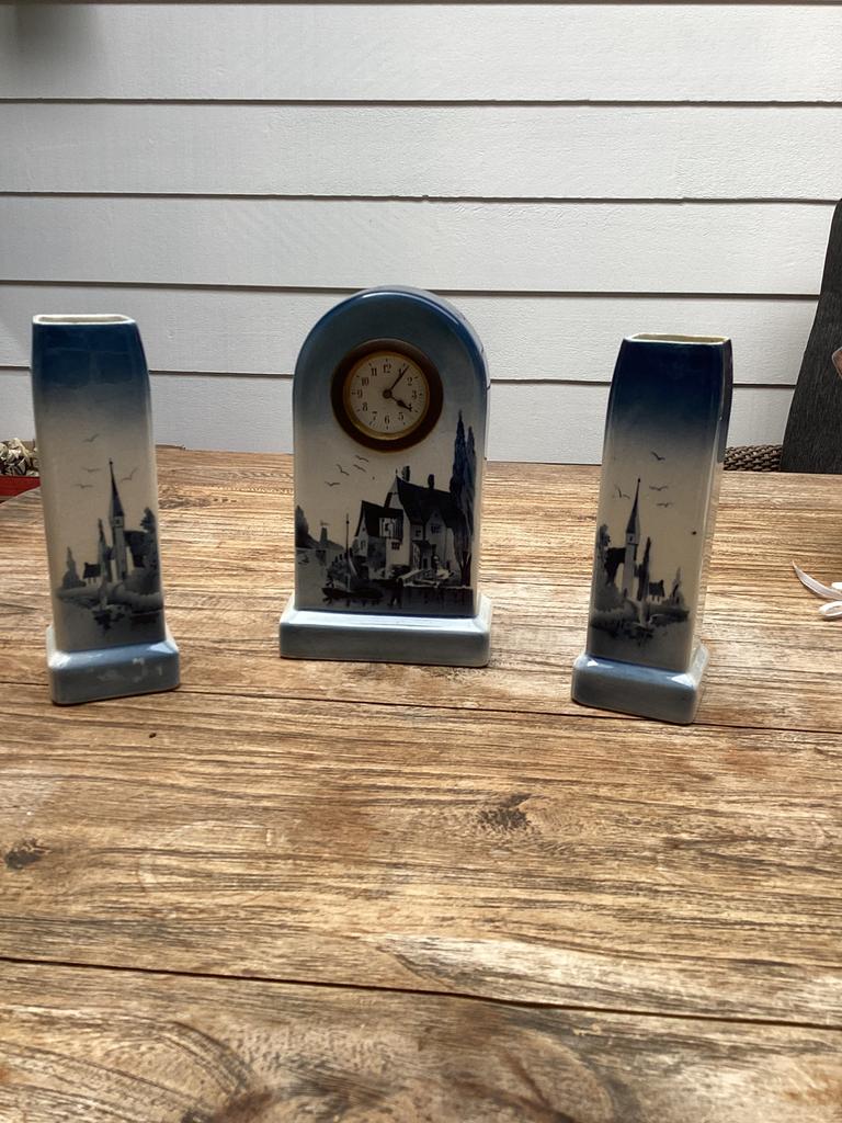 Antieke Klokstel, Ophalen of Verzenden