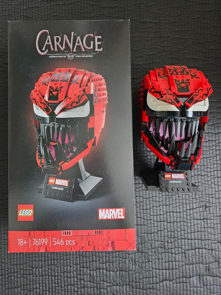 LEGO 76199 Marvel Carnage Helm - Nieuwstaat!, Verzamelen, Transformers, Nieuw, Overige generaties, Decepticons, Ophalen of Verzenden