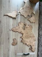 Houten Wereldkaart Wanddecoratie, Ophalen of Verzenden, Zo goed als nieuw