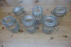 6 weckpotten van 1 liter/ als nieuw, Ophalen of Verzenden, Zo goed als nieuw, Glas, Pot, Bus of Blik