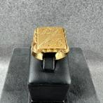Gouden Ring | 18k | 12,06g | monogram D/B | mt 18,5 | 393014, Sieraden, Tassen en Uiterlijk, Ringen, 18 tot 19, Gebruikt, Ophalen of Verzenden