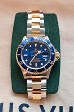 Rolex Submariner 16613LB ' Bluesy ' 1999 A-serial, Polshorloge, Ophalen of Verzenden, Zo goed als nieuw, Goud