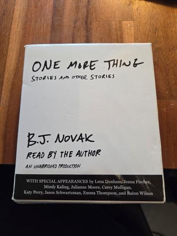One More Thing luisterboek BJ Novak beschikbaar voor biedingen