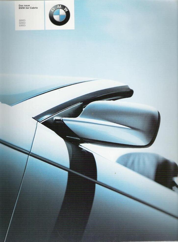 BMW 3 serie E46 cabriolet folders, Boeken, Auto's | Folders en Tijdschriften, Zo goed als nieuw, BMW, Ophalen of Verzenden