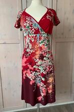 King Louie Cherry Blossom travelstof jurk L 42 Rood, Verzenden, Maat 42/44 (L), Zo goed als nieuw, King Louie