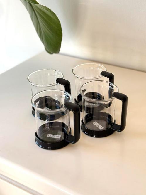 4 vintage Bodum Brazil koffiemokken design Carsten Jørgensen, Huis en Inrichting, Keuken | Servies, Gebruikt, Glas of Glazen, Overige stijlen