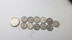 11 zilveren guldens en 1 zilveren 10gulden, Verzenden, Koningin Juliana, Zilver