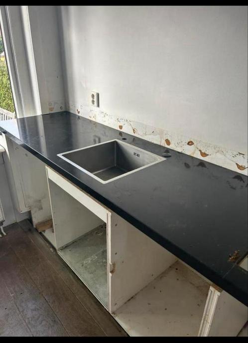 Aanrechtblad composiet graniet look 192x 63,5, Huis en Inrichting, Keuken | Keukenelementen, Zo goed als nieuw, Minder dan 100 cm