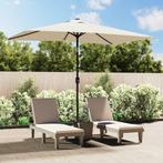 Parasol vierhoekig zandwit 200 x 300 cm gratis bezorgd, Tuin en Terras, Parasols, Nieuw, Stokparasol, Kantelbaar, 2 tot 3 meter