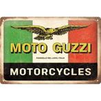 Moto Guzzi Motorcycles Italia relief reclamebord van metaal